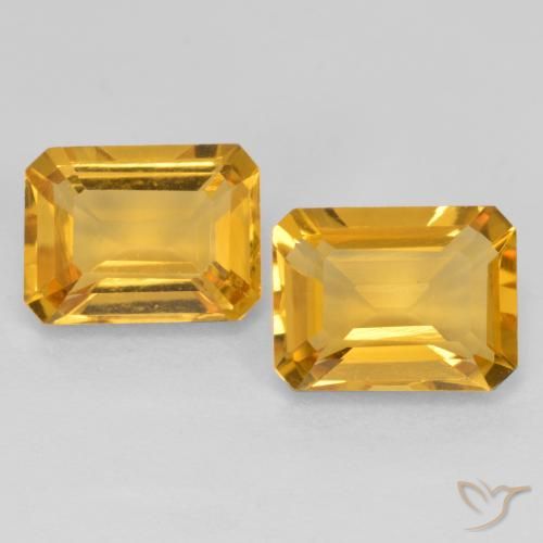 2.98ctw Natural Dorado oscuro Citrino, corte esmeralda, VVS-VS