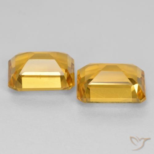 Gemas de Citrino Dorado oscuro natural de 2.98 ct, Corte Octágono / Esmeralda, VVS-VS