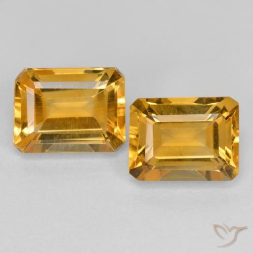 3.24ctw Natural Dorado oscuro Citrino, corte esmeralda, VS