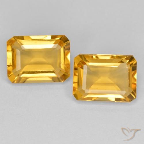 2.82ctw Natural Dorado oscuro Citrino, corte esmeralda, VVS-VS