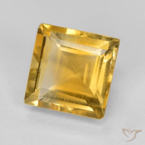 Citrino Dorado natural de 1.68 ct, Cuadrado, VS