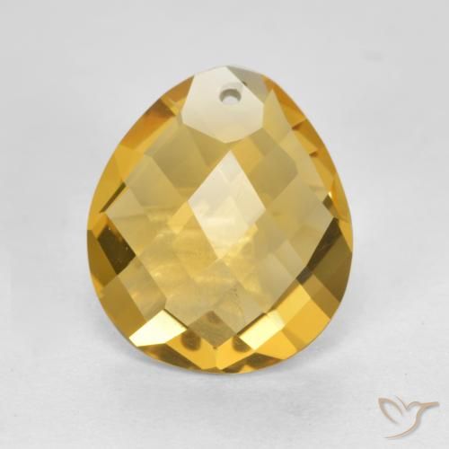 3.52ct Natural Dorado medio Citrino, En forma de pera, VVS-VS