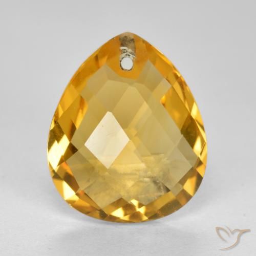 3.74ct Natural Dorado oscuro Citrino, En forma de pera, VVS-VS