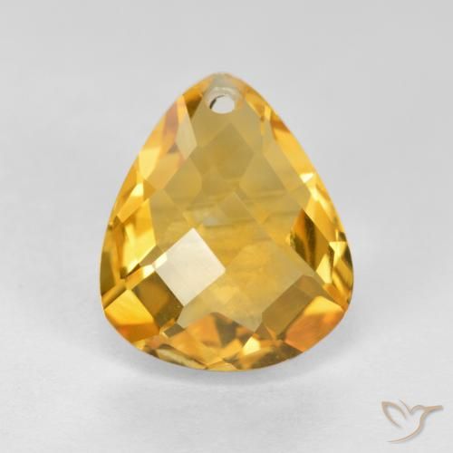 3.33ct Natural Dorado claro Citrino, En forma de pera, VVS-VS