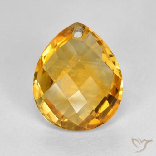 3.73ct Natural Dorado oscuro Citrino, En forma de pera, VVS-VS