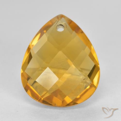 3.74ct Natural Dorado oscuro Citrino, En forma de pera, VVS-VS
