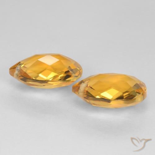 Gemas de Citrino Dorado oscuro natural de 7.49 ct, En forma de pera, VVS-VS