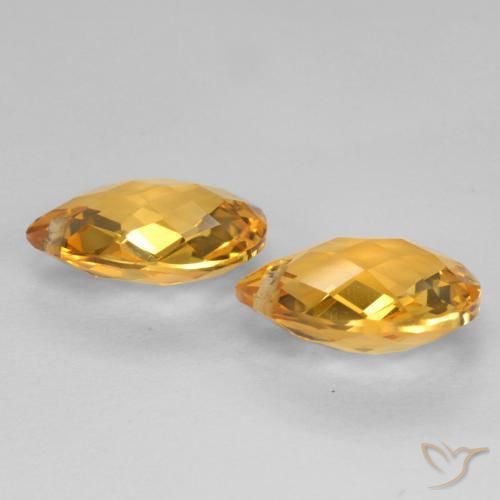 Gemas de Citrino Naranja dorado intenso natural de 6.99 ct, En forma de pera, VVS-VS