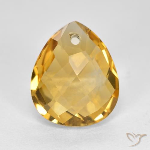 3.69ct Natural Dorado oscuro medio Citrino, En forma de pera, VVS-VS