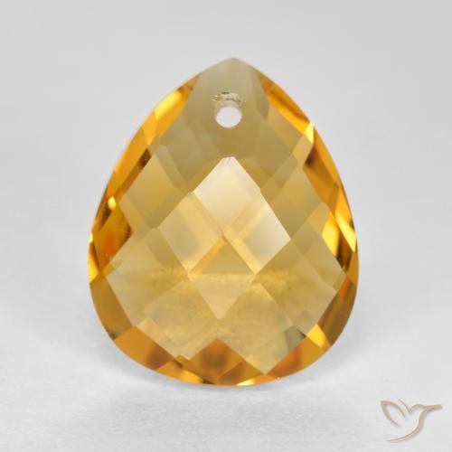 3.28ct Natural Dorado oscuro Citrino, En forma de pera, VVS-VS