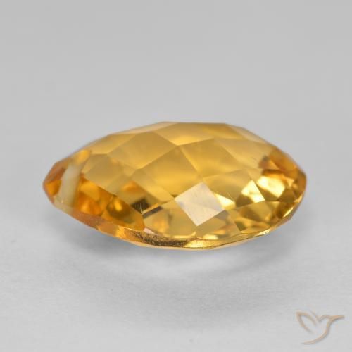 Citrino Naranja dorado intenso natural de 3.30 ct, En forma de pera, VS-SI