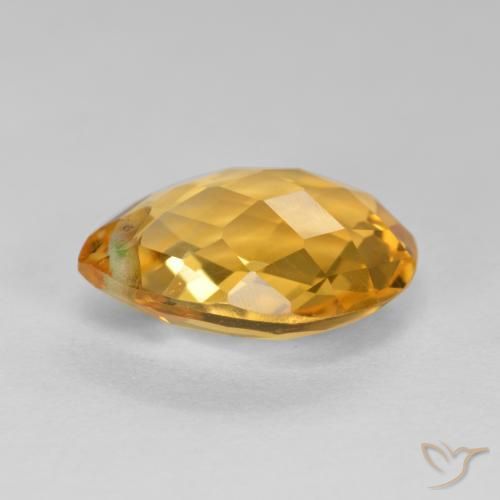 Citrino Dorado naranja claro medio natural de 3.50 ct, En forma de pera, VVS-VS