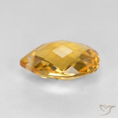 Citrino Dorado oscuro medio natural de 3.47 ct, En forma de pera, VVS-VS