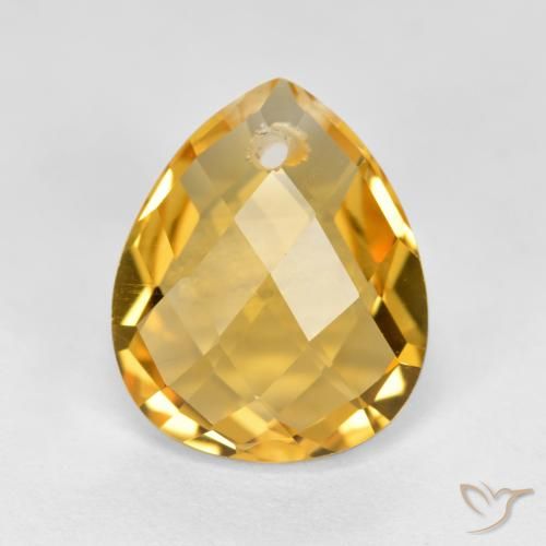 3.61ct Natural Dorado oscuro medio Citrino, En forma de pera, VVS-VS