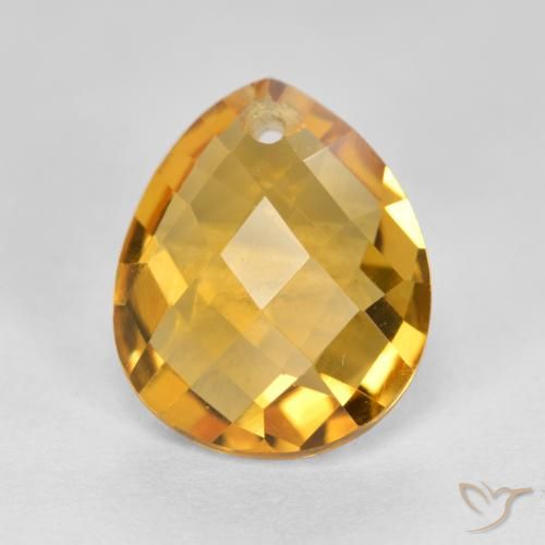 3.82ct Natural Dorado naranja Citrino, En forma de pera, VVS-VS