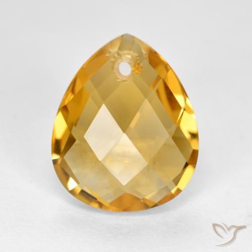 3.73ct Natural Dorado oscuro medio Citrino, En forma de pera, VVS-VS