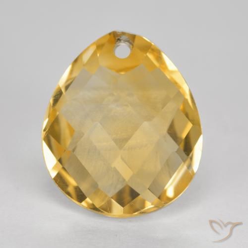 3.80ct Natural Dorado oscuro medio Citrino, En forma de pera, VVS-VS