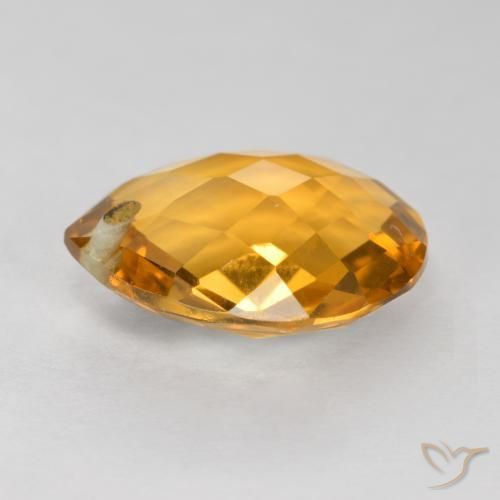 Citrino Dorado oscuro natural de 3.37 ct, En forma de pera, VVS-VS