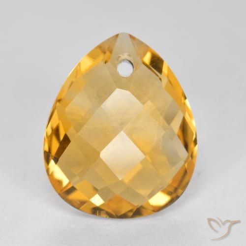 3.61ct Natural Dorado oscuro Citrino, En forma de pera, VVS-VS