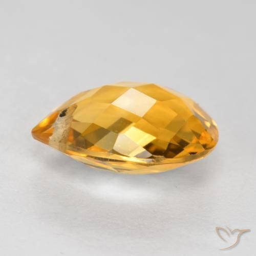 Citrino Dorado oscuro natural de 3.61 ct, En forma de pera, VVS-VS