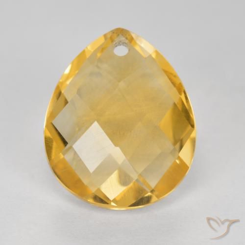 3.80ct Natural Dorado oscuro medio Citrino, En forma de pera, VVS-VS