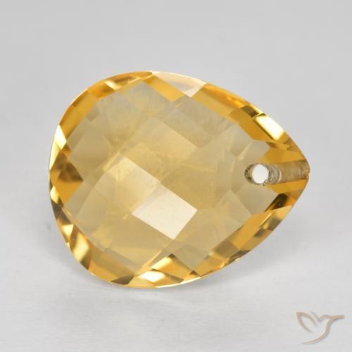Citrino Oro natural de 3.39 ct, En forma de pera, VVS-VS