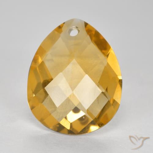2.98ct Natural Dorado intenso Citrino, En forma de pera, VVS-VS