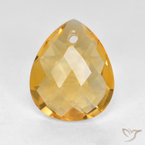 3.17ct Natural Dorado oscuro medio Citrino, En forma de pera, VVS-VS