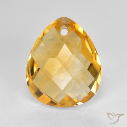 3.61ct Natural Dorado naranja Citrino, En forma de pera, VVS-VS