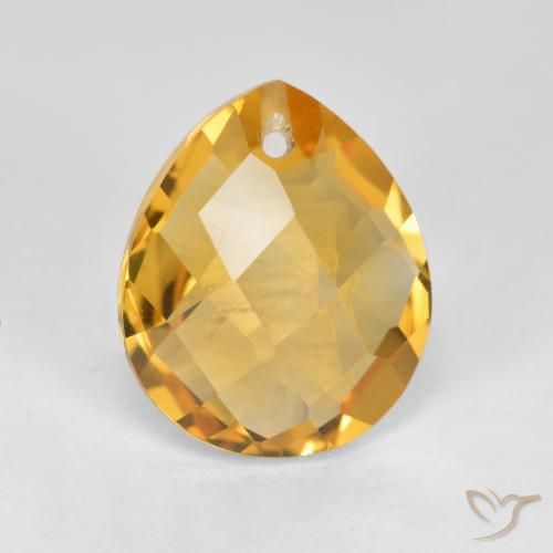 3.57ct Natural Dorado oscuro Citrino, En forma de pera, VVS-VS