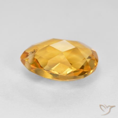 Citrino Dorado oscuro natural de 3.57 ct, En forma de pera, VVS-VS