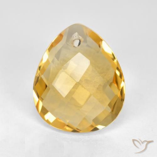 3.02ct Natural Dorado medio Citrino, En forma de pera, VVS-VS
