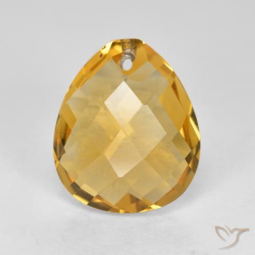 3.68ct Natural Dorado oscuro Citrino, En forma de pera, VVS-VS