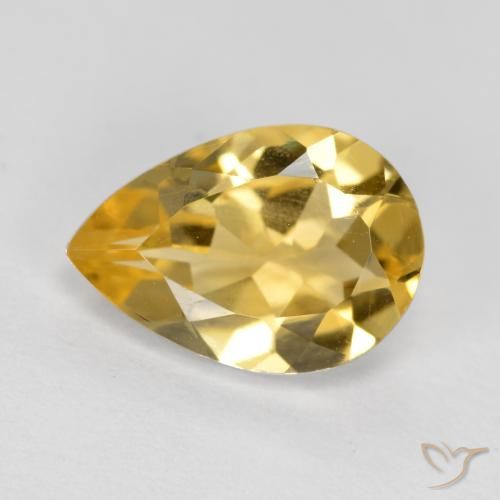 1.63ct Natural Dorado medio Citrino, En forma de pera, VVS-VS