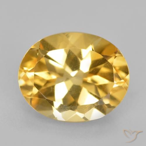 4.68ct Natural Dorado oscuro medio Citrino, Ovalada, VS