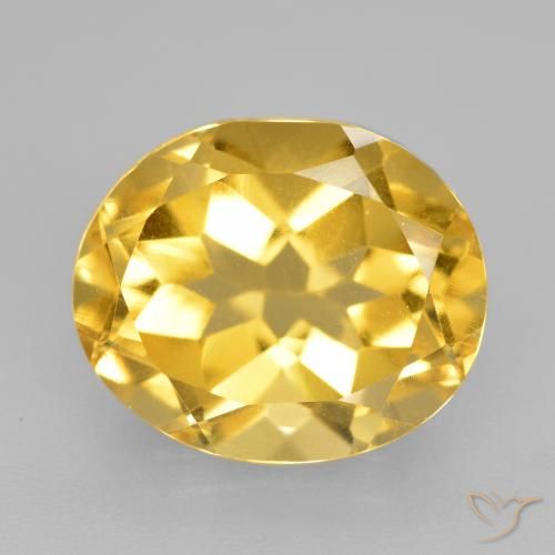 4.57ct Natural Dorado medio Citrino, Ovalada, VS
