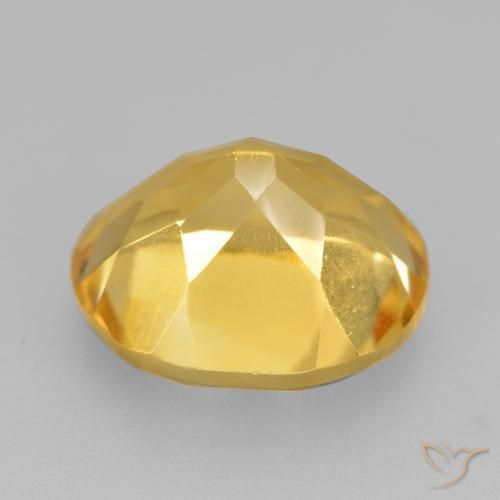Citrino Dorado medio natural de 4.57 ct, Ovalada, VS
