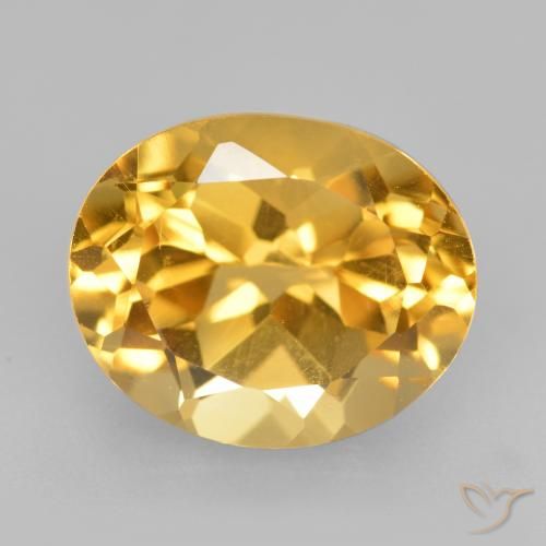 4.86ct Natural Dorado oscuro medio Citrino, Ovalada, VVS-VS