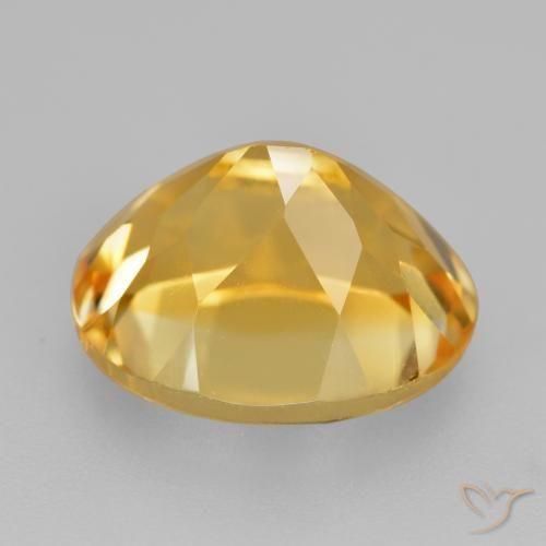 Citrino Dorado oscuro medio natural de 4.86 ct, Ovalada, VVS-VS