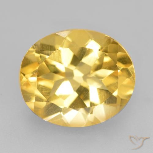 4.66ct Natural Naranja dorado Citrino, Ovalada, VS