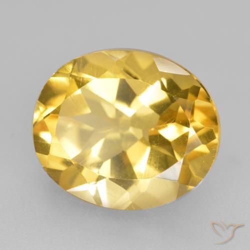 Citrino Naranja dorado natural de 4.66 ct, Ovalada, VS