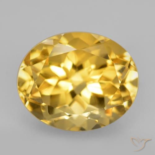 5.72ct Natural Naranja dorado Citrino, Ovalada, VVS