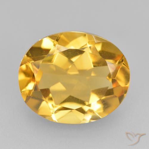 4.10ct Natural Naranja dorado intenso Citrino, Ovalada, VVS-VS