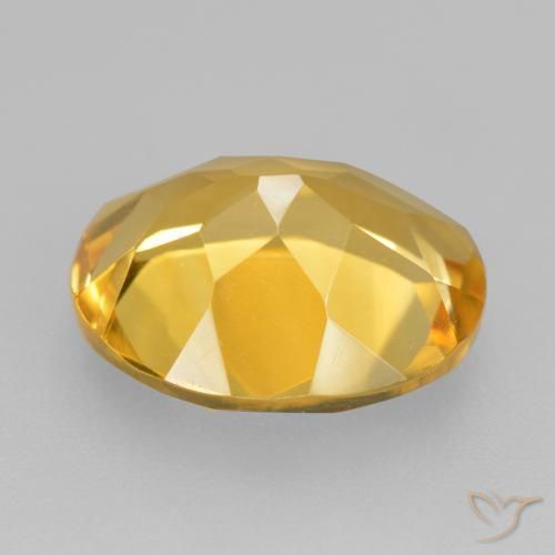 Citrino Naranja dorado intenso natural de 4.10 ct, Ovalada, VVS-VS