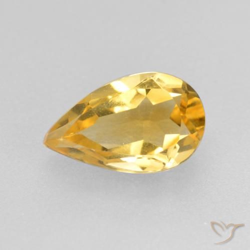 0.75ct Natural Oro Citrino, En forma de pera, VS