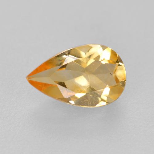 Citrino dorado natural de 0,70 ct, en forma de pera, VS