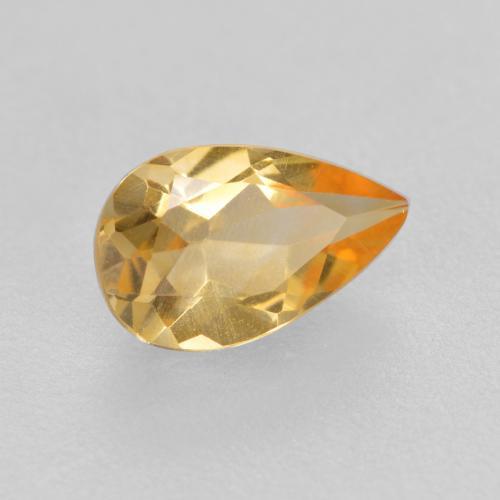 Citrino dorado natural de 0,70 ct, en forma de pera, VS
