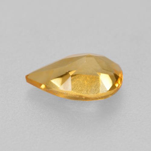 Citrino dorado natural de 0,70 ct, en forma de pera, VS