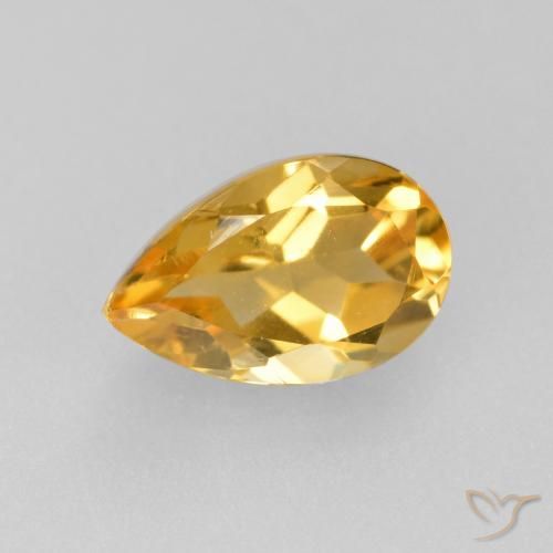 0.87ct Natural Dorado oscuro Citrino, En forma de pera, VS