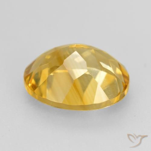 Citrino Dorado natural de 4.42 ct, Ovalada, VVS-VS